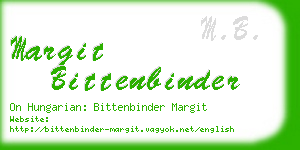 margit bittenbinder business card